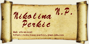 Nikolina Perkić vizit kartica